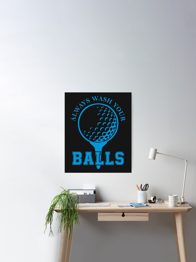 Always wash your balls Golf balls funny gag gift for men Greeting