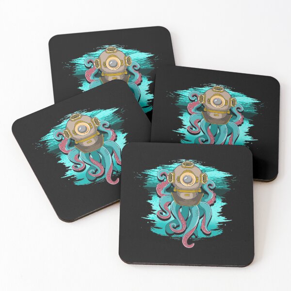 Item preview, Scuba Diving Octopus Steampunk designed and sold by phoxydesign.