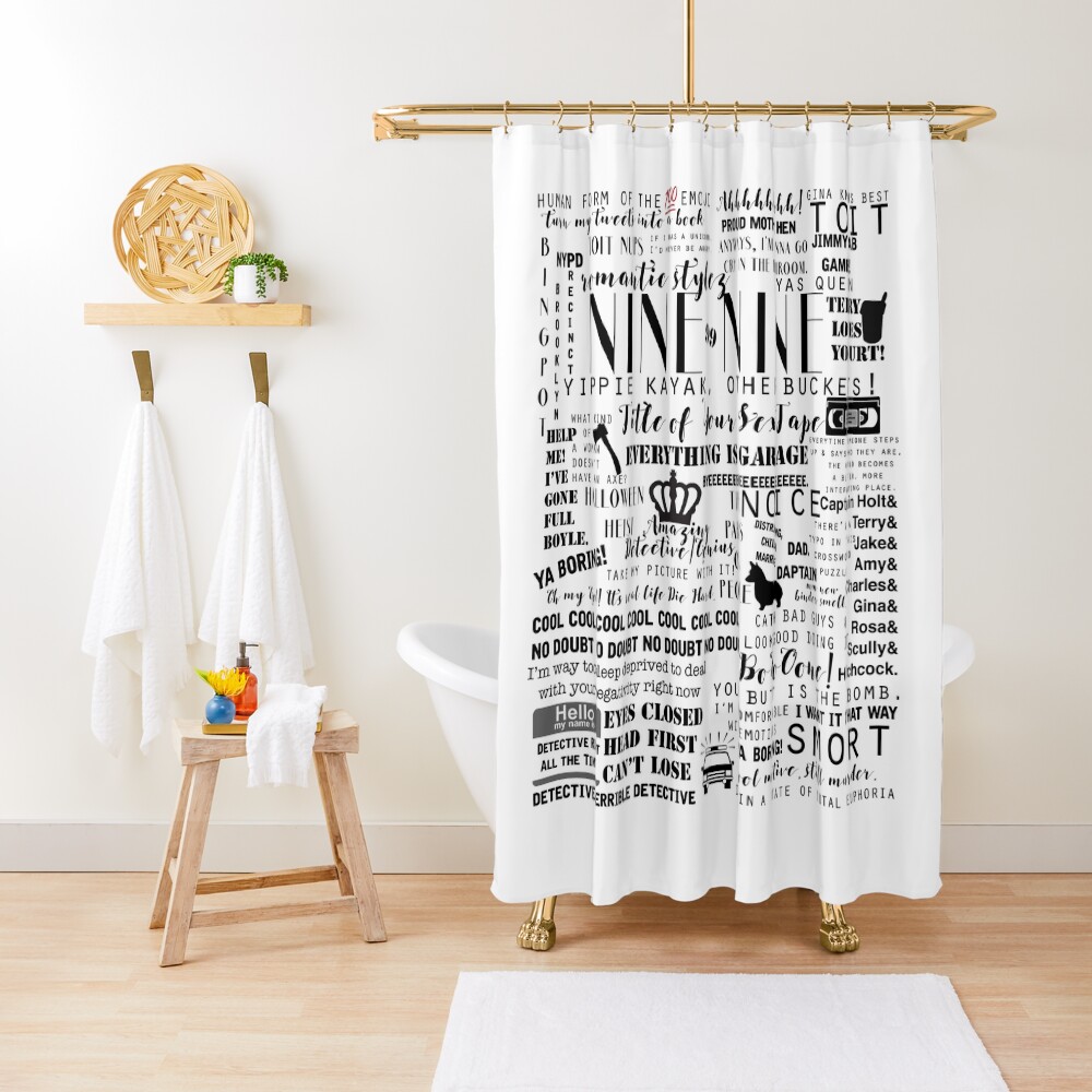 "Brooklyn Nine Nine Memorable Quotes" Shower Curtain for Sale by