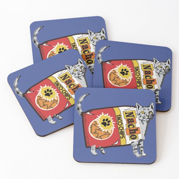Item preview, Cute Taco Chips Nacho Cat designed and sold by NeonSpaceJunk.