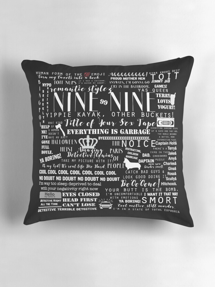 B99 Memorable Quotes White on Black Pillow for Sale by beautifullove Redbubble