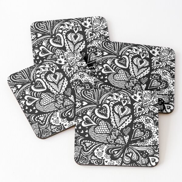Item preview, Hearts in a Square Aussie Tangle - see description re colour options designed and sold by Heatherian.