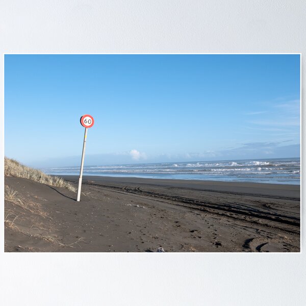 Item preview, Speed sign on the ocean beach designed and sold by yurix.