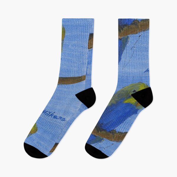 Item preview, A Couple of Canaries in Ultramarine Blue Australian Sky designed and sold by MilkAnna.