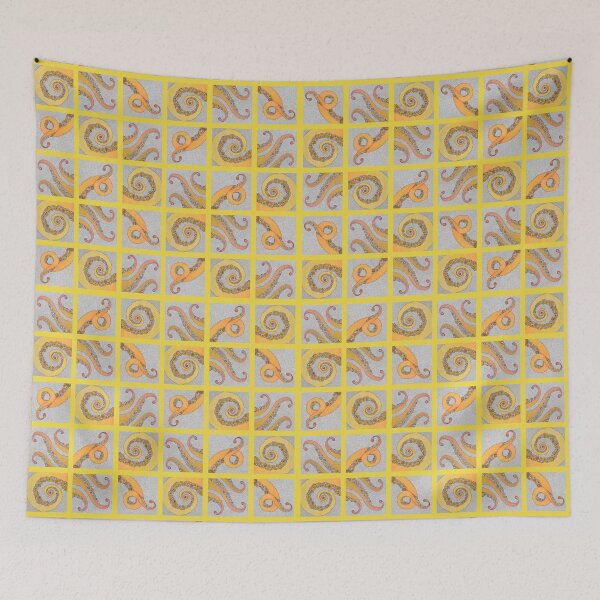 Item preview, Tentáculos totalmente retorcidos en amarillo designed and sold by sajasca.