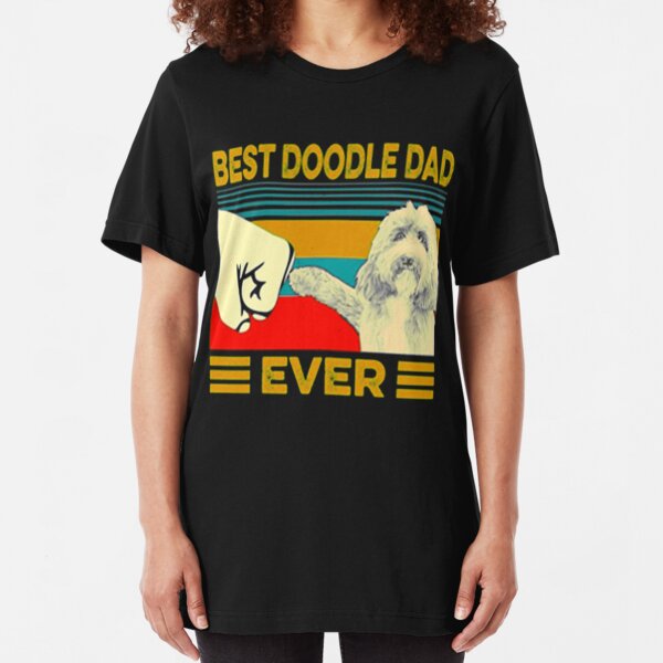 Vintage best Doodle dad ever T-shirt Slim Fit T-Shirt