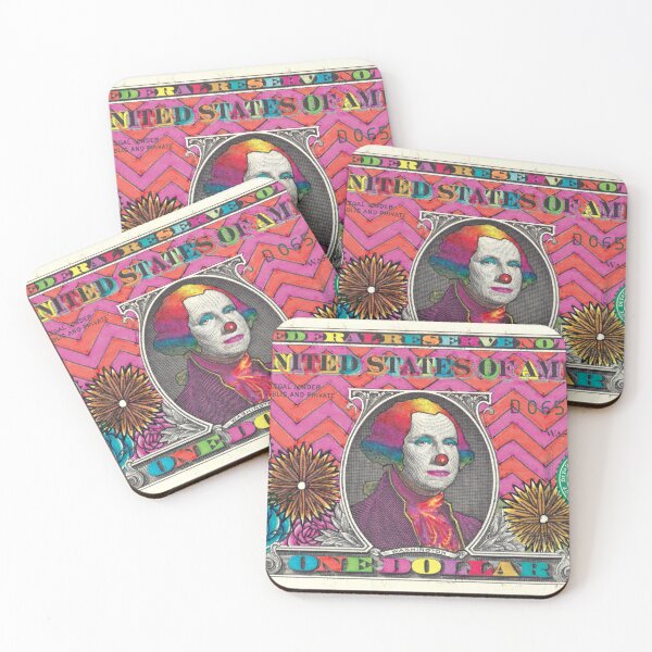 Item preview, Funny Money One Dollar George Washington (Chevron Flowers) designed and sold by JoshUsmani.
