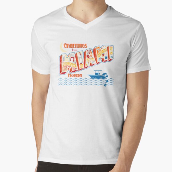 Greetings from Miami V-Neck T-Shirt