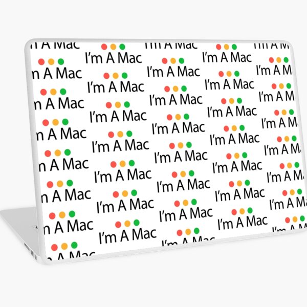 I'm A Mac Black Text Laptop Skin