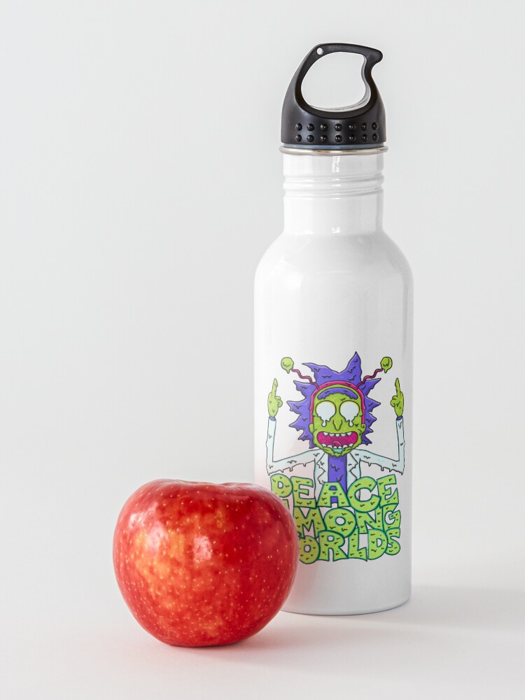 Alternate view of peace among worlds Rick and Morty melting Water Bottle