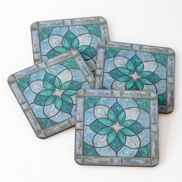 Item preview, JewelBox Art Stained Glass Window Green designed and sold by Jewelboxart.
