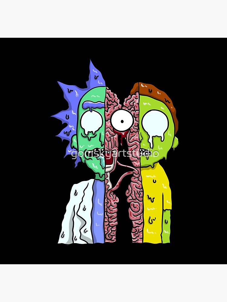 Rick and Morty melting by gomskyartstudio
