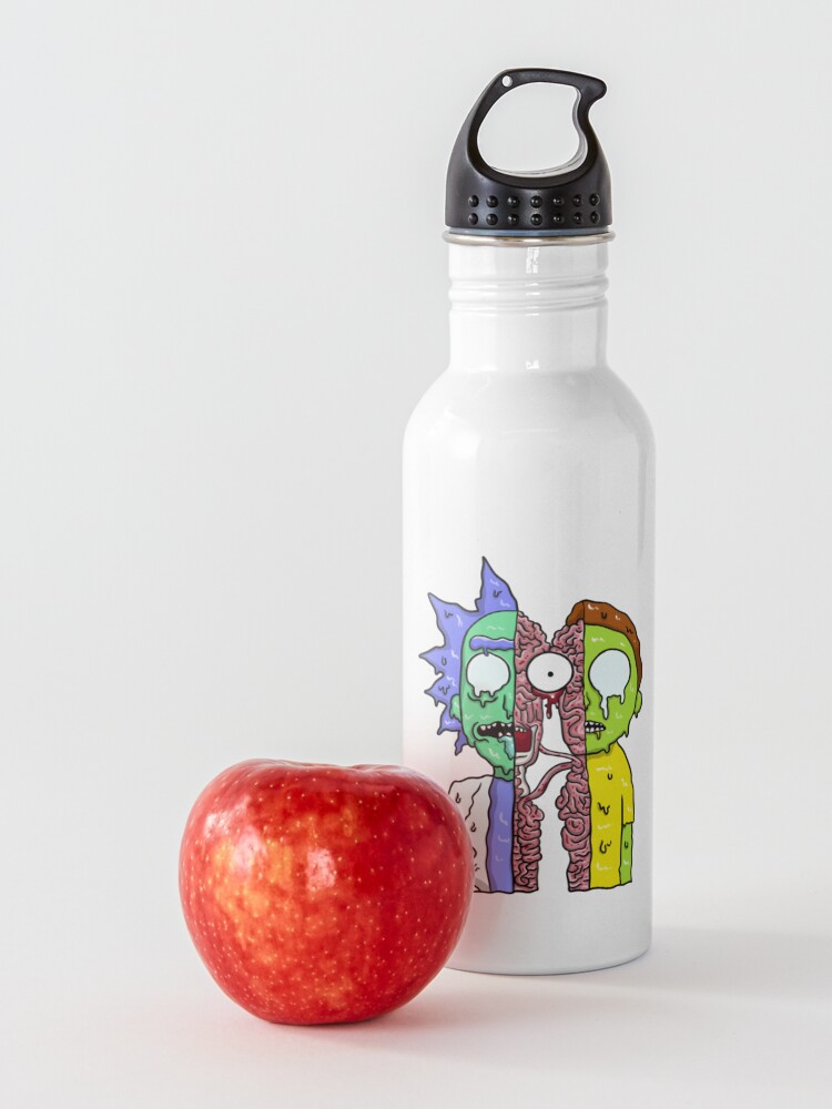 Alternate view of Rick and Morty melting Water Bottle