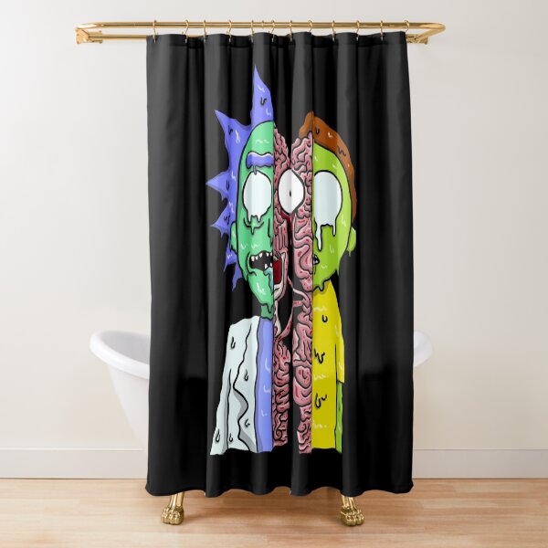 Rick and Morty melting Shower Curtain