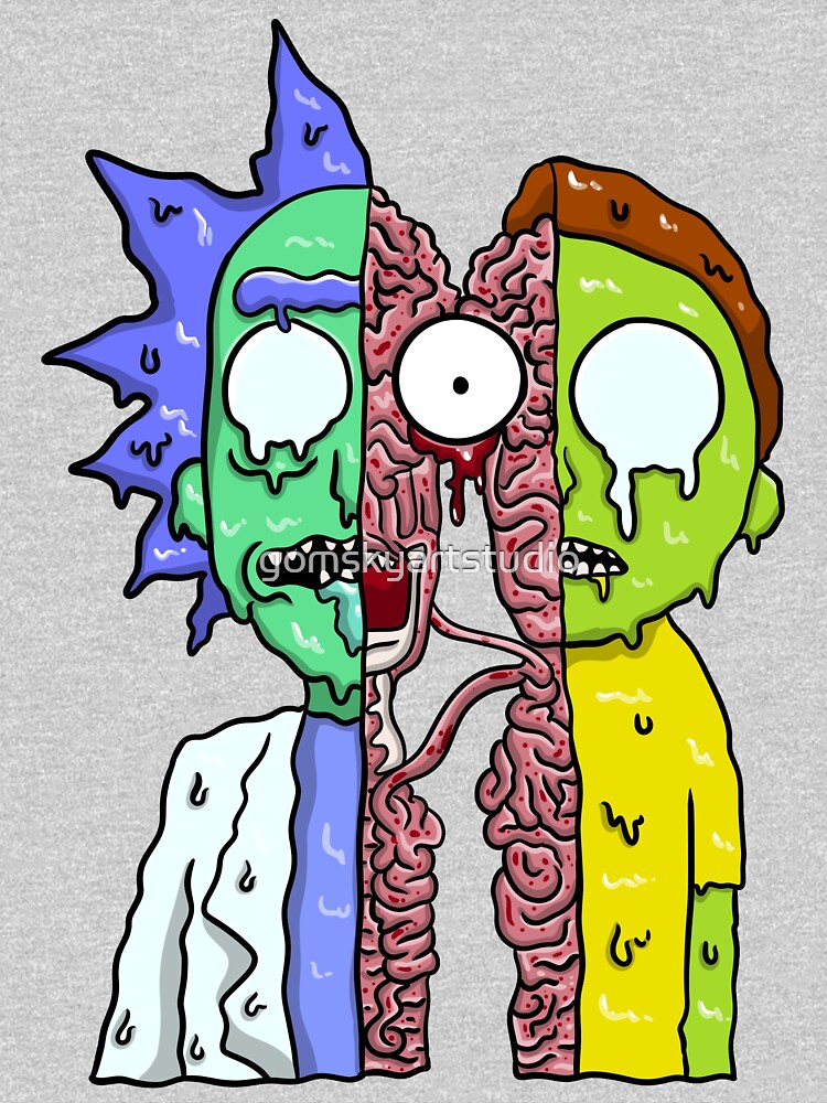 Rick and Morty melting by gomskyartstudio