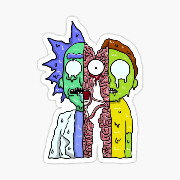 Rick and Morty  melting Sticker