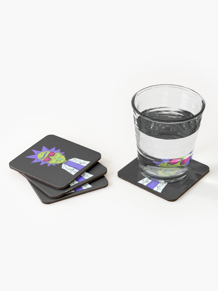 Alternate view of Rick and Morty melting Coasters (Set of 4)