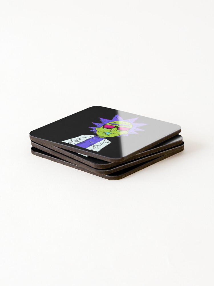 Alternate view of Rick and Morty melting Coasters (Set of 4)