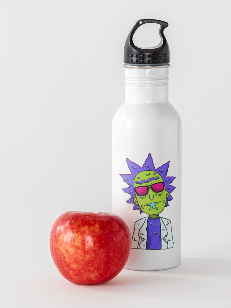 Alternate view of Rick and Morty melting Water Bottle