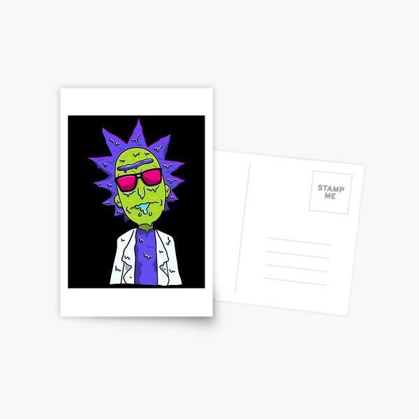 Rick and Morty melting Postcard