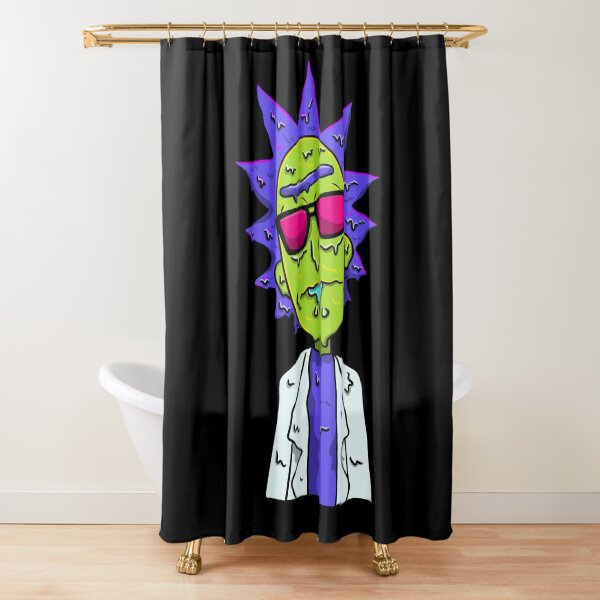 Rick and Morty melting Shower Curtain