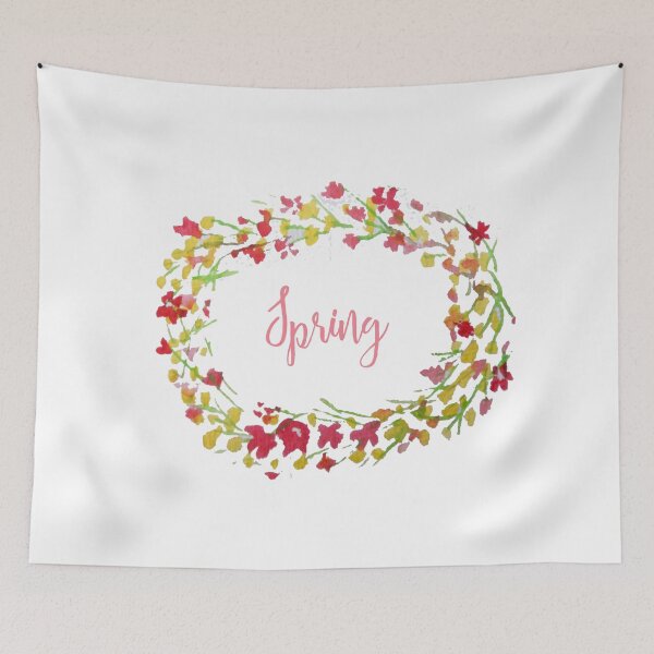 Item preview, spring watercolor wreath  designed and sold by Stephanie  Skeem.