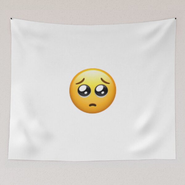 Item preview, Pleading Face Emoji designed and sold by Hallie Walker.