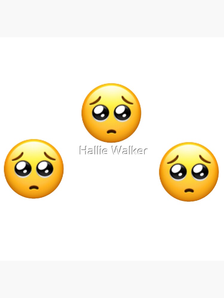 Pleading Face Emoji Sticker Pack Poster For Sale By Hwinchester Redbubble 9900