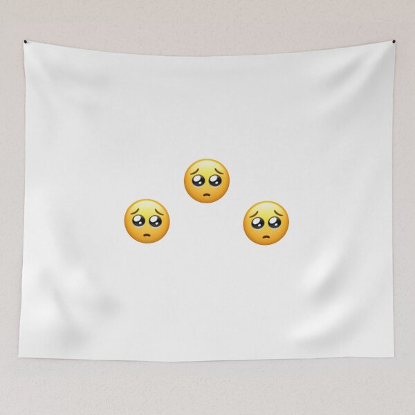 Item preview, Pleading Face Emoji Sticker Pack designed and sold by Hallie Walker.