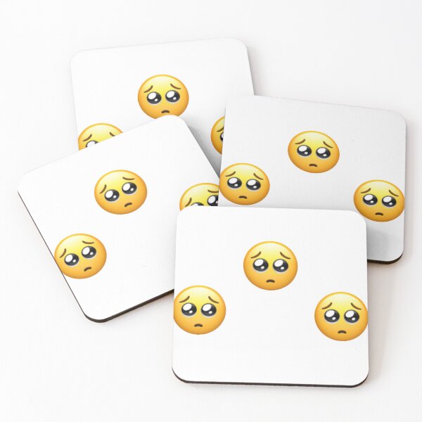 Item preview, Pleading Face Emoji Sticker Pack designed and sold by Hallie Walker.