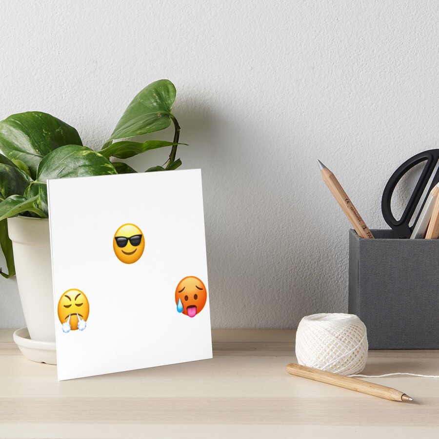 "Flex Emoji Sticker Pack" Art Board Print by HWinchester Redbubble