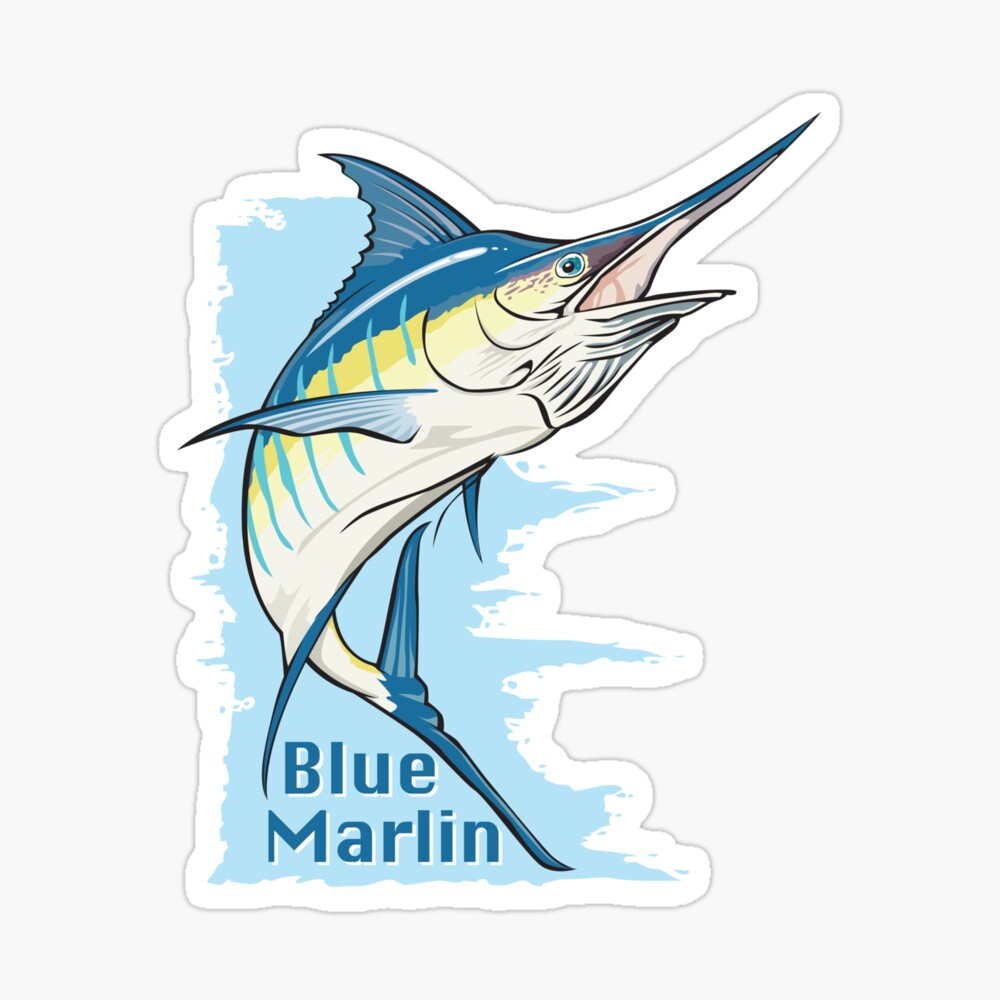 Fishing Rod Reel Blue Marlin Fish