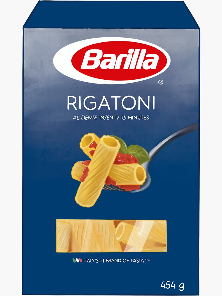 "Rigatoni pasta box" Sticker for Sale by Jaycm Redbubble