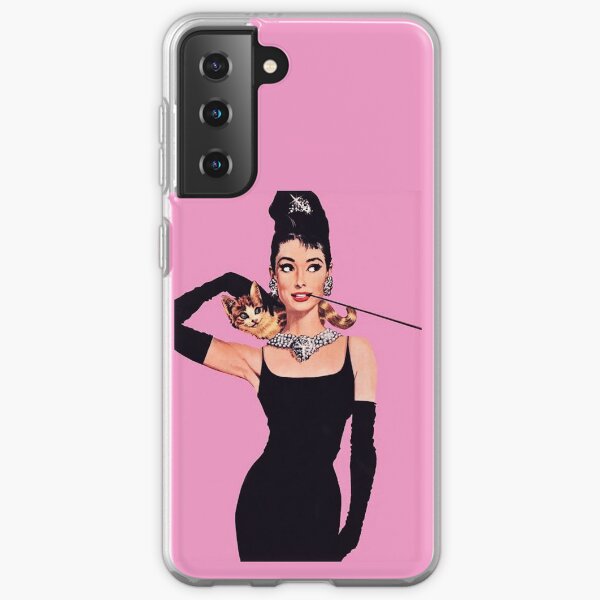 Audrey Hepburn ( Holly Golightly) Breakfast of Tiffany's with Cat Samsung Galaxy Soft Case