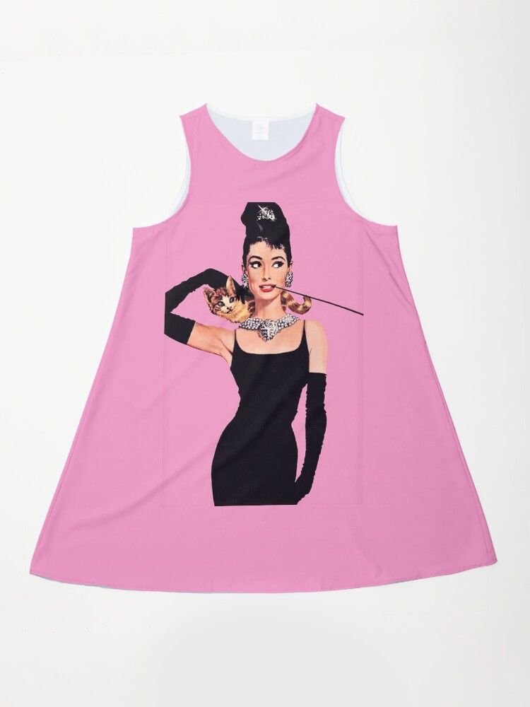 Audrey Hepburn ( Holly Golightly) Breakfast Of Tiffany's With Cat Breakfast At Tiffany's (1961) A-Line Dress Audrey Hepburn ( Holly Golightly) Breakfast Of Tiffany's With Cat Breakfast At Tiffany's (1961) A-Line Dress