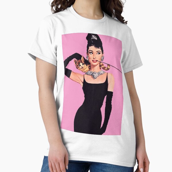 Item preview, Audrey Hepburn ( Holly Golightly) Breakfast of Tiffany's with Cat  designed and sold by MindChirp.