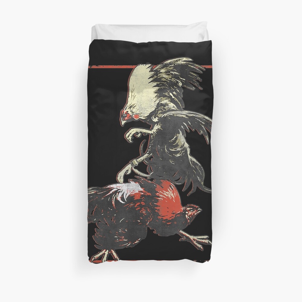 Vintage Cock Fight Shirt - Game Fowl Enthusiast Shirt Duvet Cover