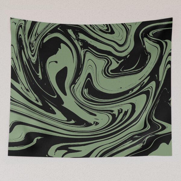 Item preview, Marbled Texture (sage on black) designed and sold by quinnhopp.