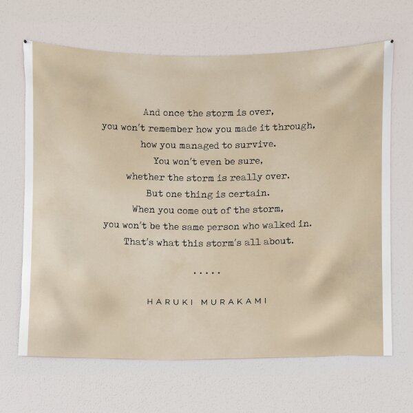 Item preview, Haruki Murakami Quote 01 - Typewriter Quote on Old Paper - Minimalist Literary Print designed and sold by Studio Grafiikka.
