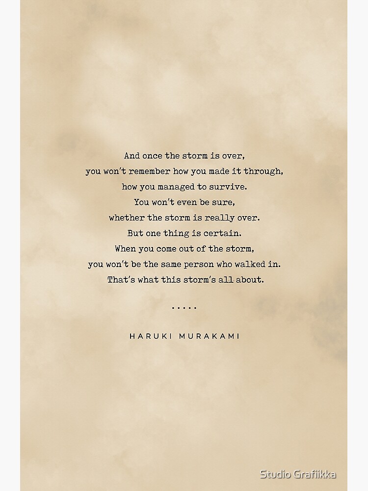 Haruki Murakami Quote 01 - Typewriter Quote - Minimal, Modern