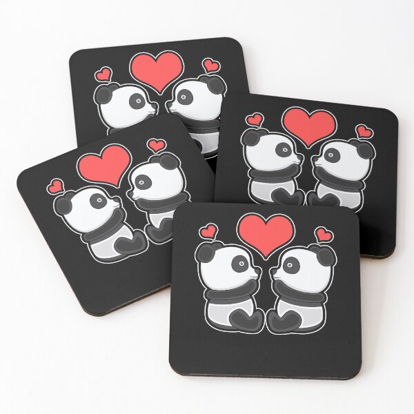 Item preview, Panda couple love hearts bear panda bear gift designed and sold by redshirtz.