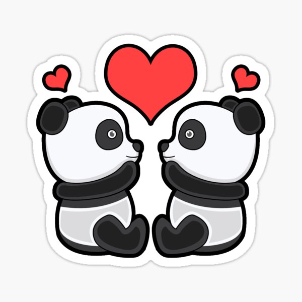 Panda pareja amor corazones oso panda oso regalo Tarjetas de felicitación