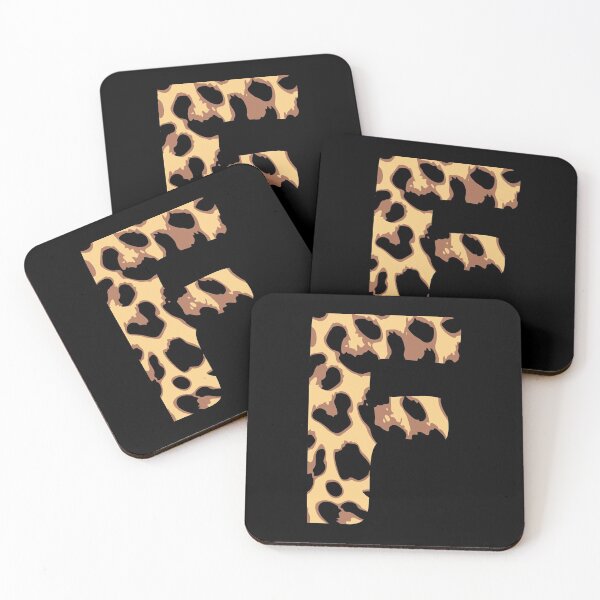 Item preview, Letter F Initial Cheetah Monogram Sticker designed and sold by Creative Brat Design Studio.