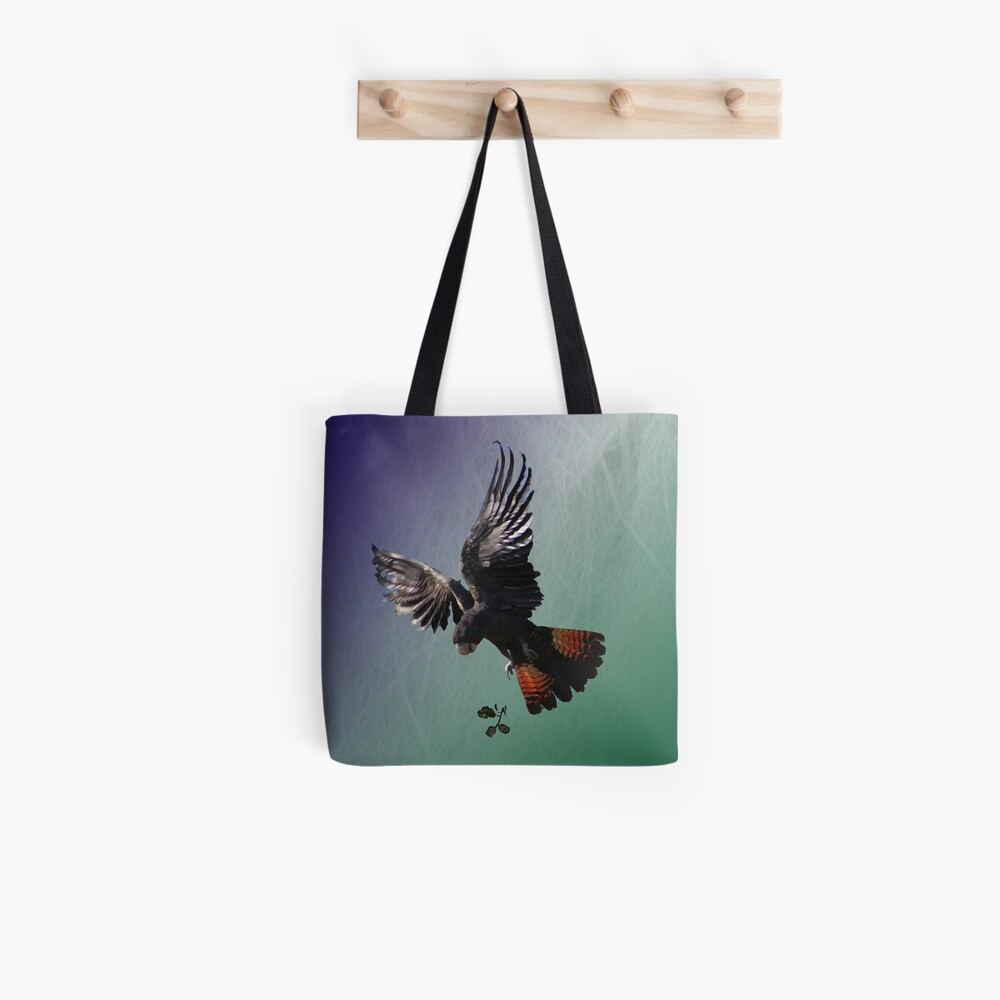 Red-tailed Black Cockatoo Tote Bag