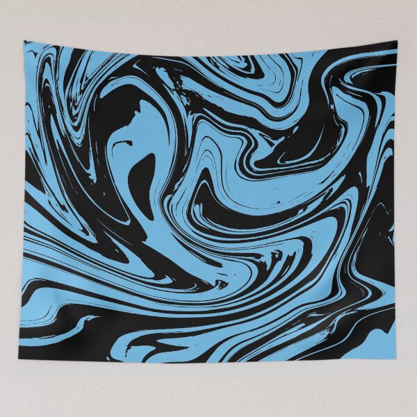 Item preview, Marbled Texture (baby blue on black) designed and sold by quinnhopp.
