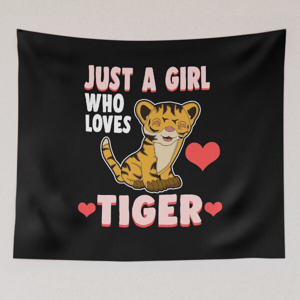 Item preview, Girl who loves tiger cute big cat love gift designed and sold by redshirtz.