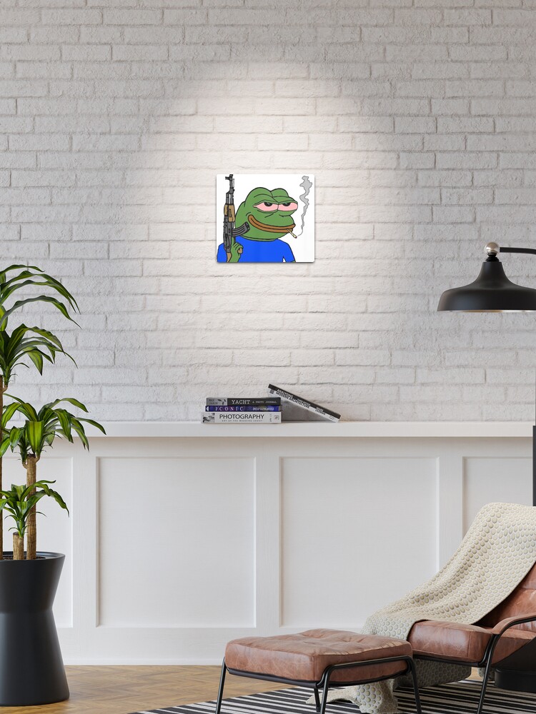 Pepega Funny Stream Emote' Poster, picture, metal print, paint by Husti