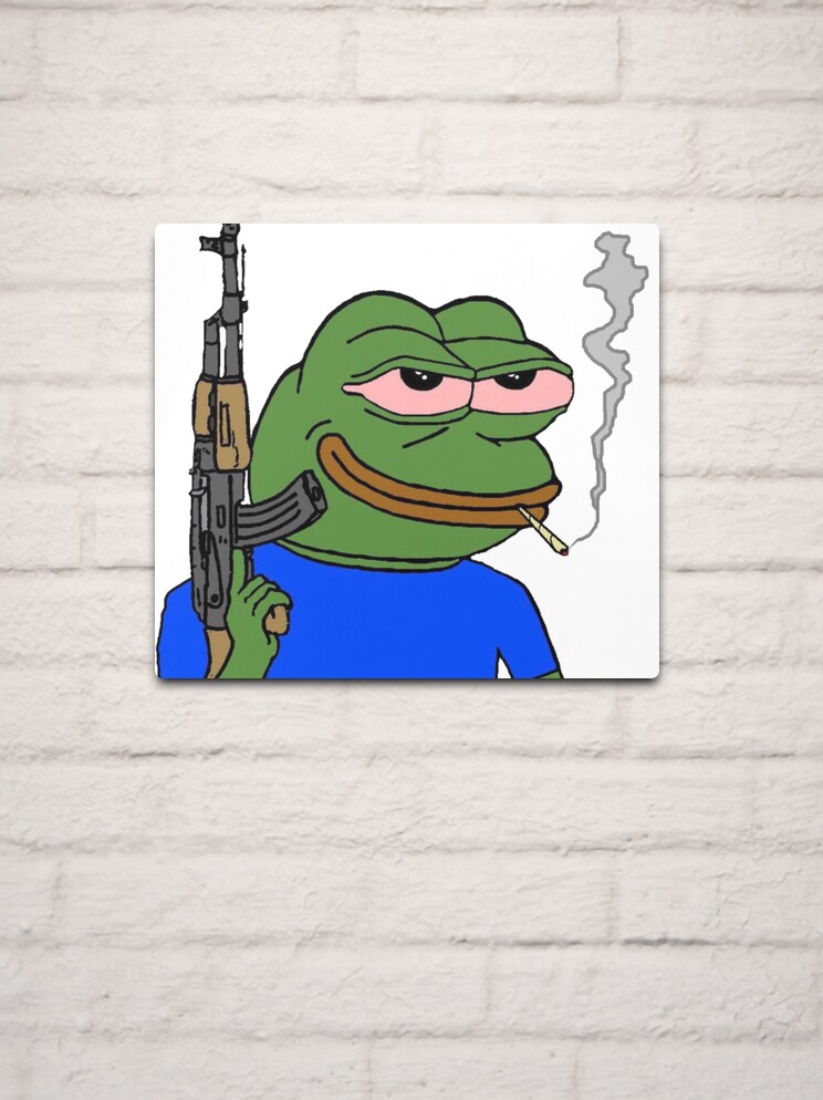 Pepega Funny Stream Emote' Poster, picture, metal print, paint by Husti