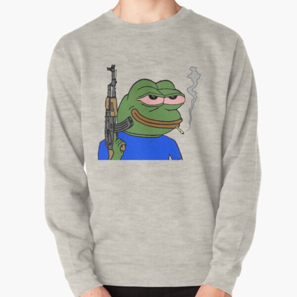 Pepega frog with gun shirt, hoodie, sweater and v-neck t-shirt