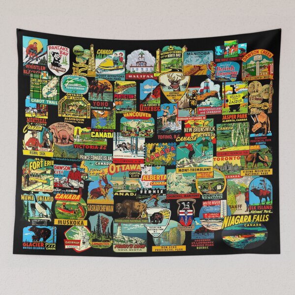 Item preview, Canada Traveler Sticker Bomb designed and sold by hilda74.